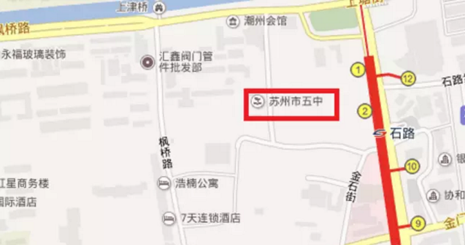 蘇州市2019年10月自考考點地址明細(xì)（附地圖）