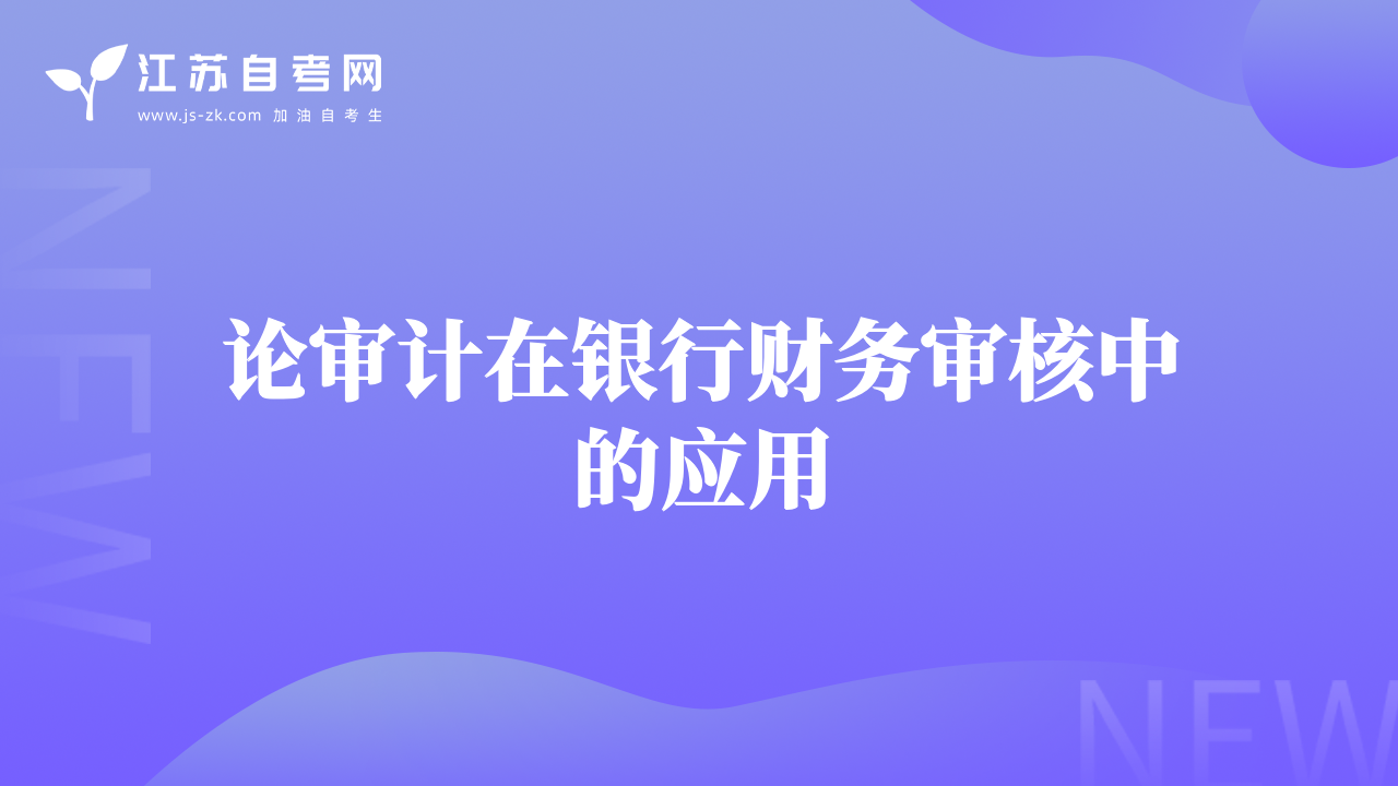論審計(jì)在銀行財(cái)務(wù)審核中的應(yīng)用